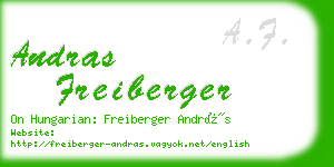 andras freiberger business card